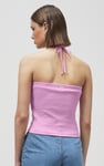 Halter Neck Ribbed Cami Vest Top