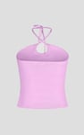 Halter Neck Ribbed Cami Vest Top