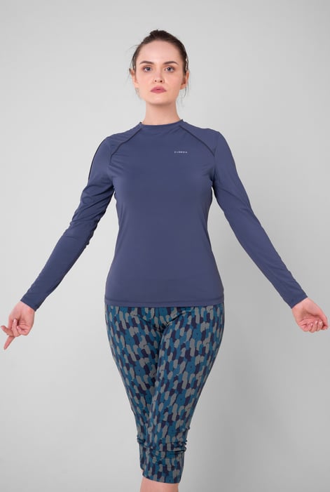 Women Blue Active lightweight Long Sleeve T-Shirt