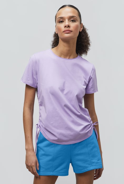 Orange Ruched Side Seam T-Shirt