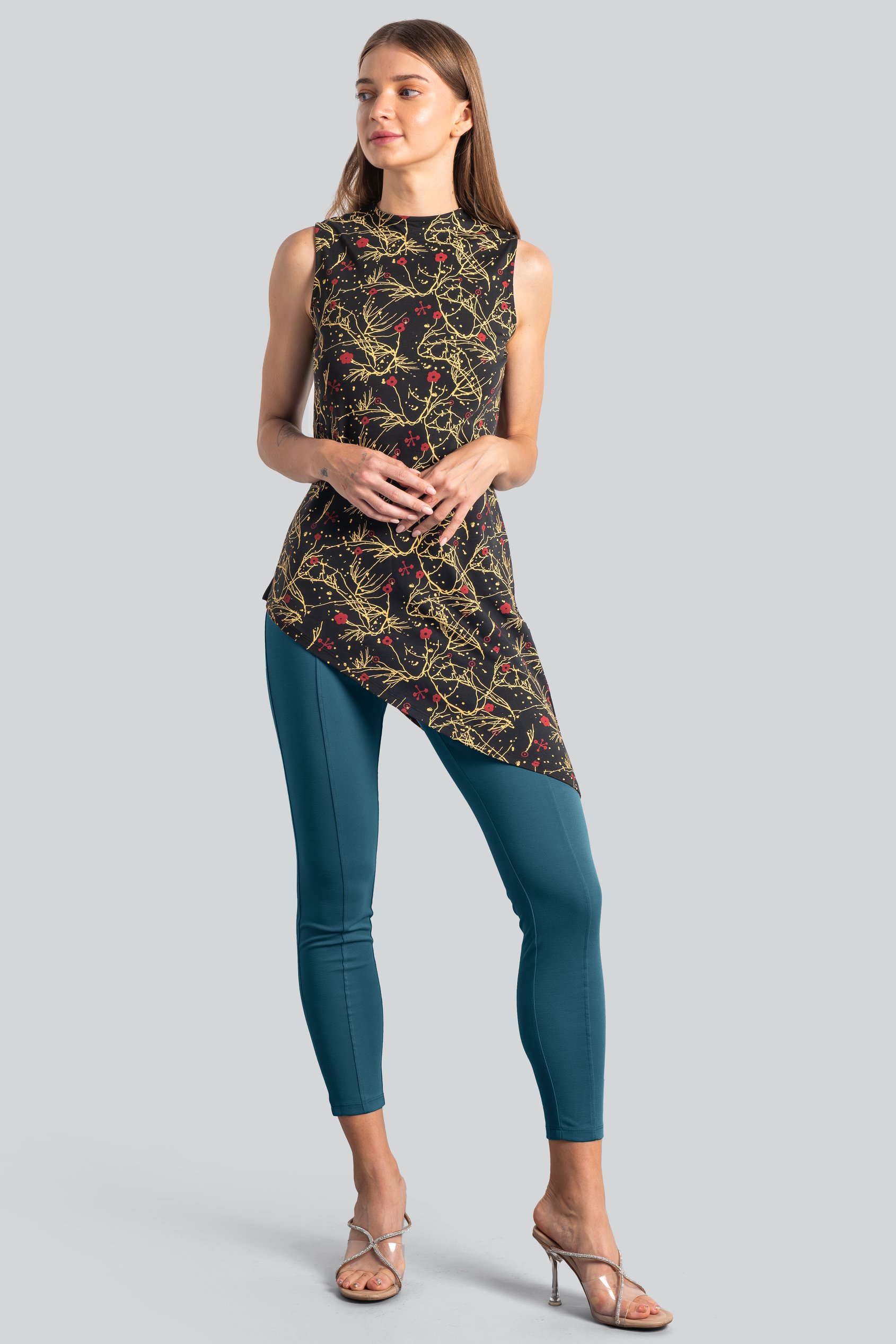 Enorsia Women's Blue Super Soft Cut & Sew Leggings - Uk 12
