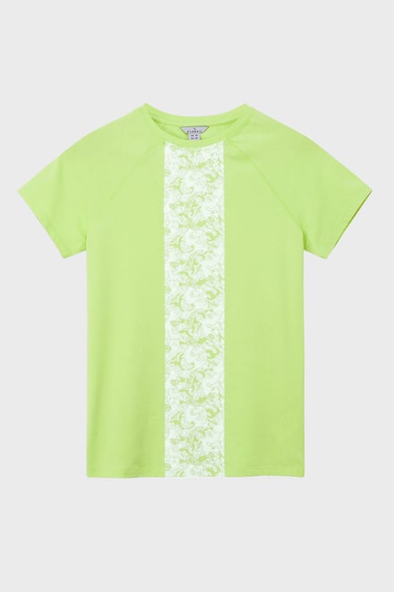 Patch Print Short Sleeve Raglan T-shirts