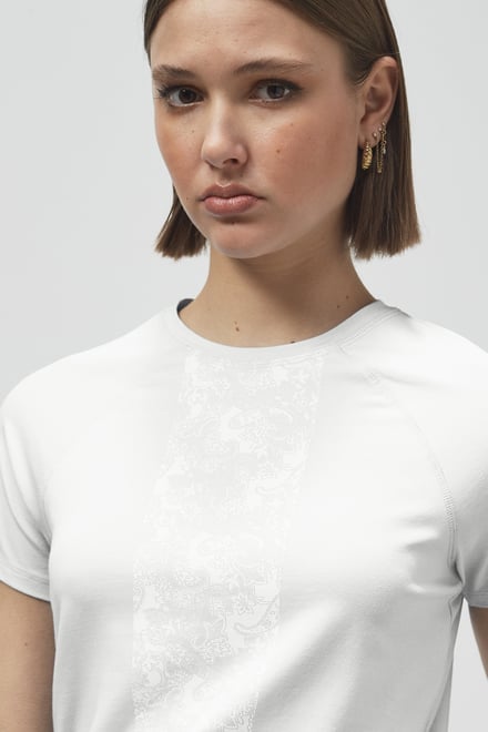 Patch Print Short Sleeve Raglan T-shirts