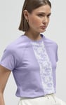 Patch Print Short Sleeve Raglan T-shirts