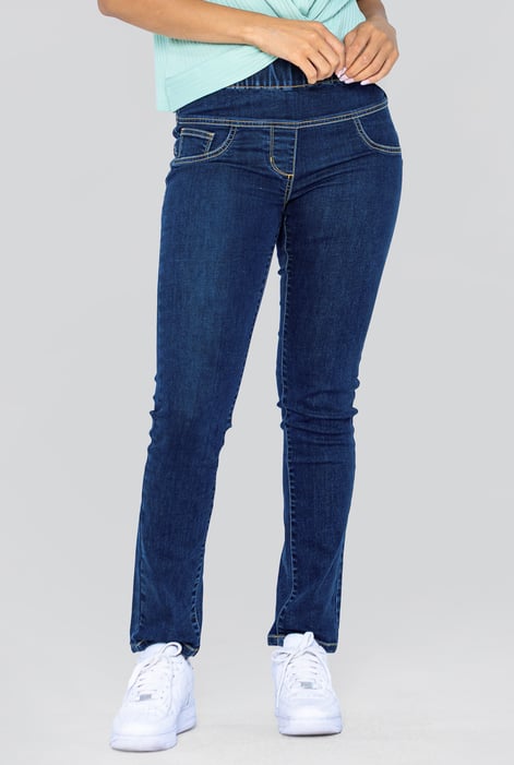 Light Blue Super Stretch Pull-On Denim Leggings