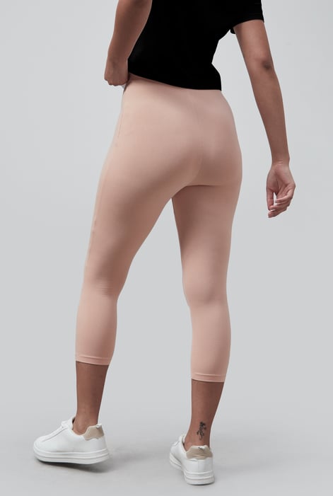 Nude Cropped High Waist Leggings