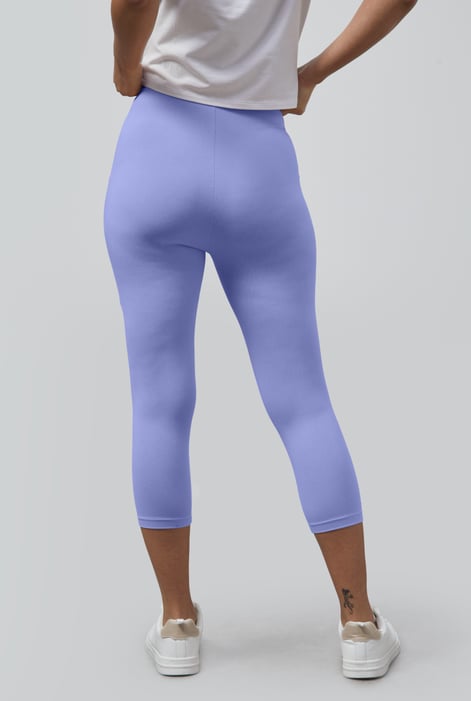 Purple Cropped High Waist Leggings