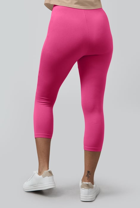Red Cropped High Waist Leggings