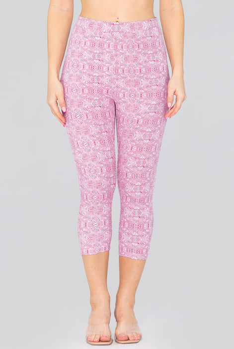 Blue Bee Printed Cropped Leggings