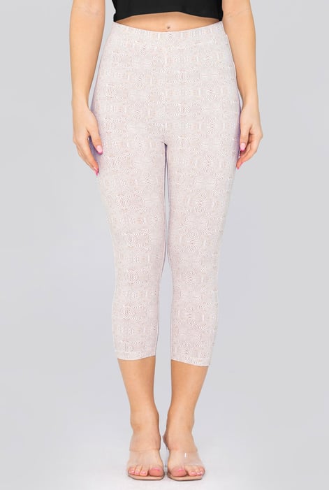 Blue Bee Printed Cropped Leggings