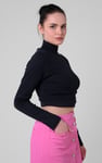 Women Turtleneck Crop Tops