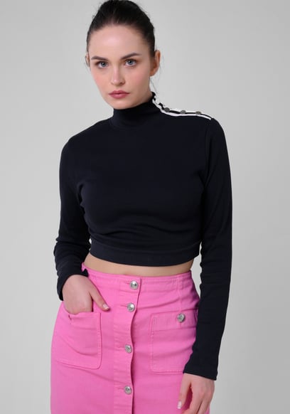 Women Turtleneck Crop Tops