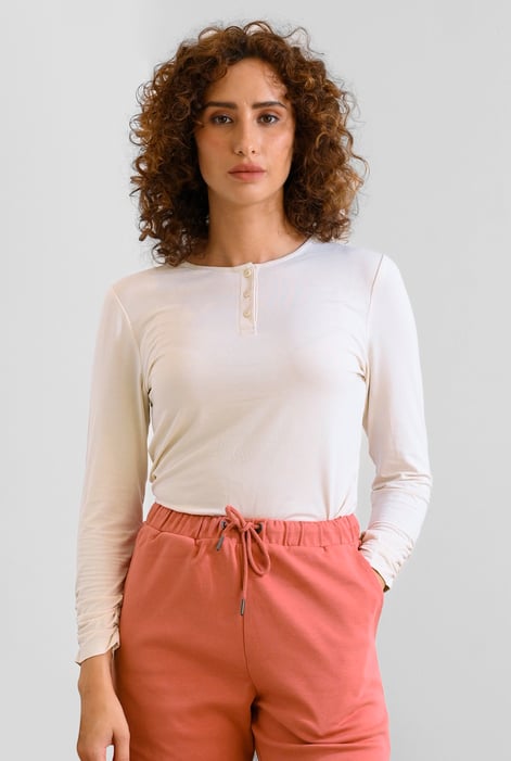 Womens Cream Hanely Crew Neck T-shirt