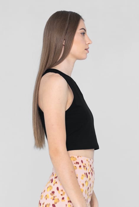 Black Super Soft Cropped Tank Top