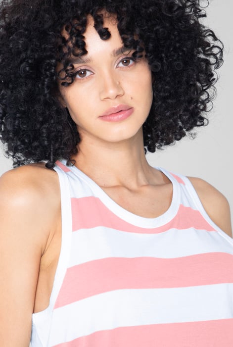 Pink Essential Stripe Tank Top