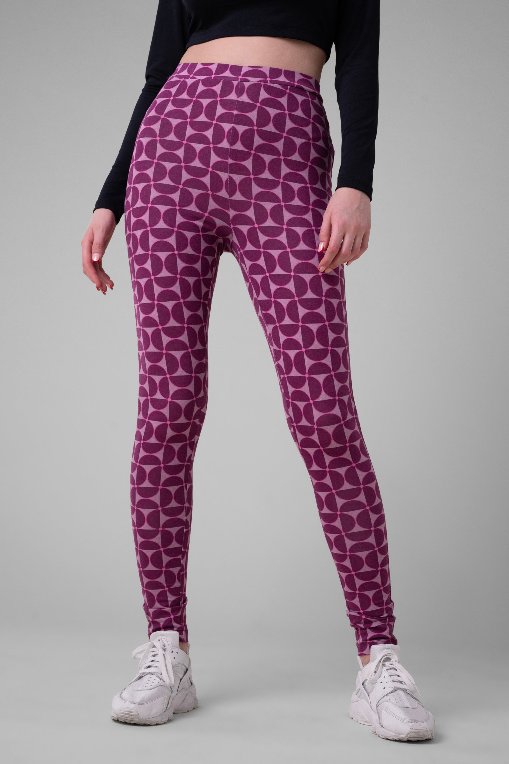 Enorsia Women's Red Geometric Print Legging - Uk 8