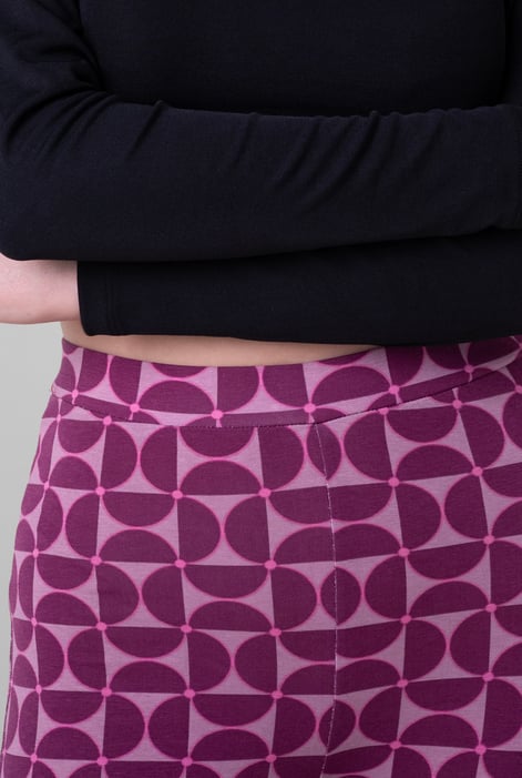 Womens Red Geometric Print Legging