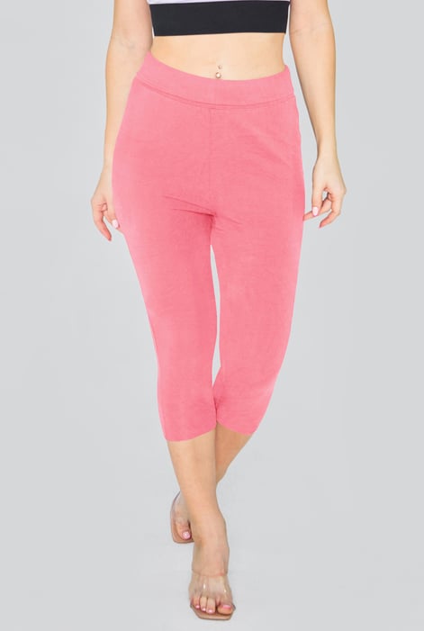 Blue Stretchy Cropped Leggings