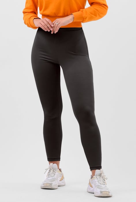 Womens Cream High Waist Ribbed Leggings