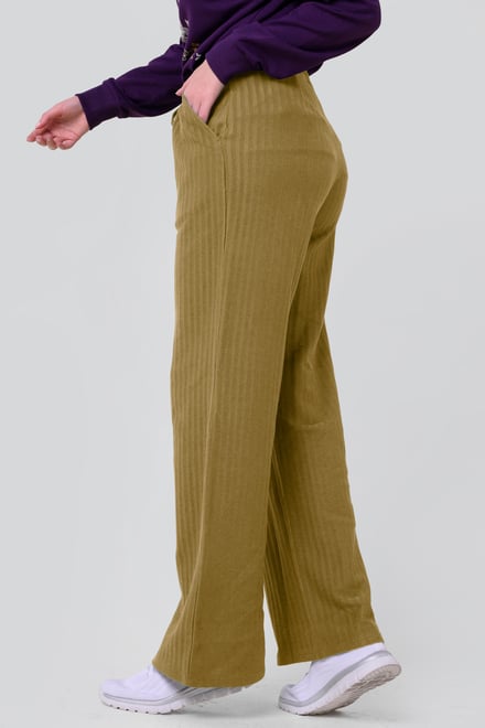 Womens Herringbone Wide Leg Trouser