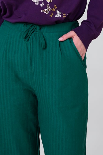 Womens Herringbone Wide Leg Trouser