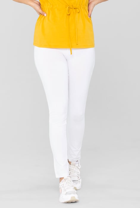 White Full length High Waist Leggings