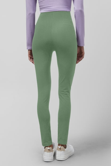 Green Full length High Waist Leggings