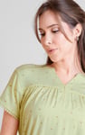 Golden Printed cap sleeve Jersey tops