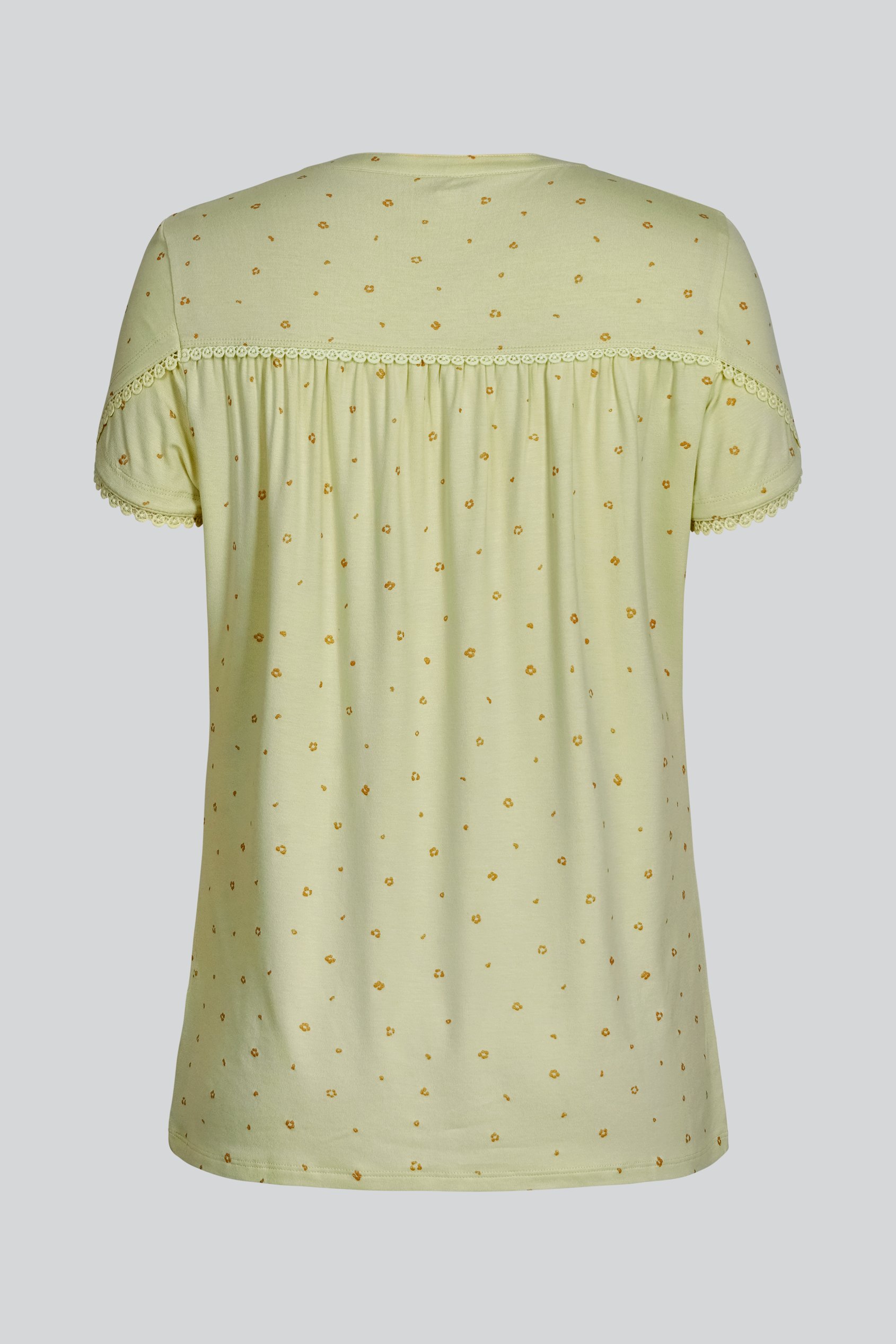 Golden Printed cap sleeve Jersey tops