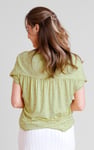 Golden Printed cap sleeve Jersey tops