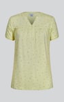 Golden Printed cap sleeve Jersey tops