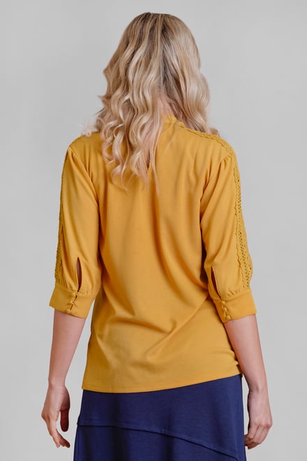 Women's Lace Detailed Three-Quarter Sleeve Tops