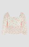 Floral Bardot Smocked Crop Top
