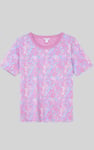 Crayon Leaf Printed T-Shirt