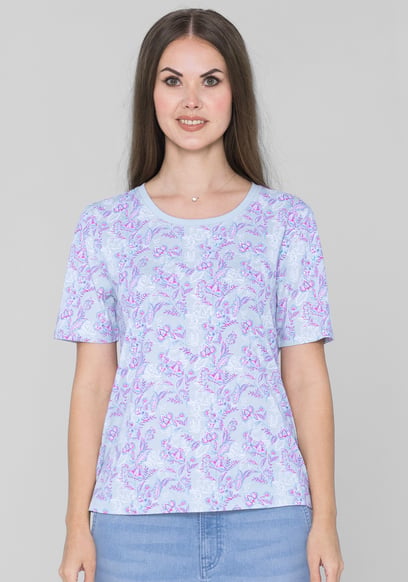Crayon Leaf Printed T-Shirt