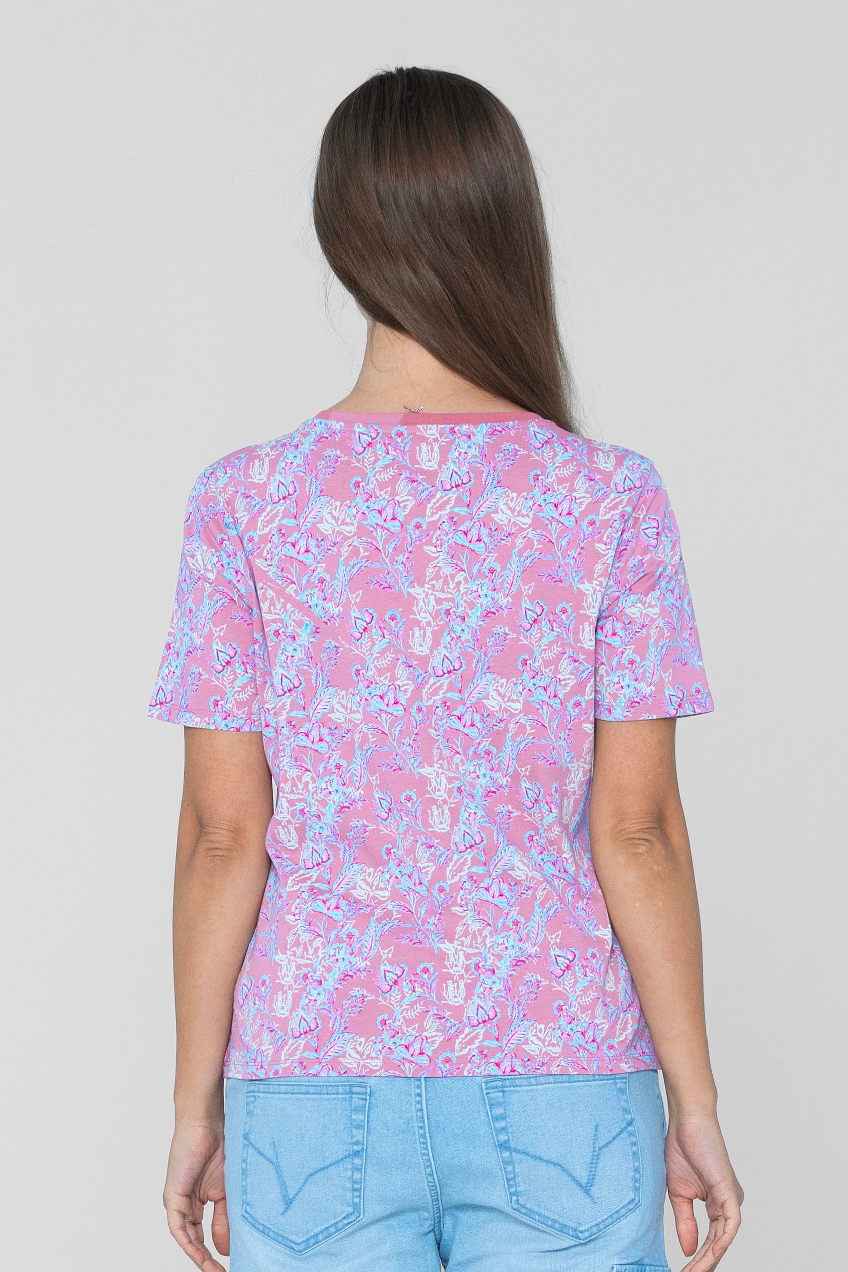 Crayon Leaf Printed T-Shirt