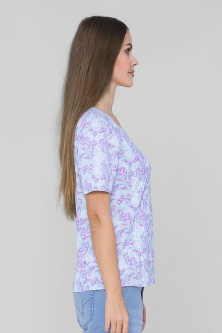 Crayon Leaf Printed T-Shirt