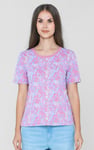Crayon Leaf Printed T-Shirt