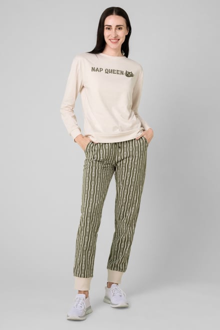 Womens Nap Queen Printed Nightwear Set