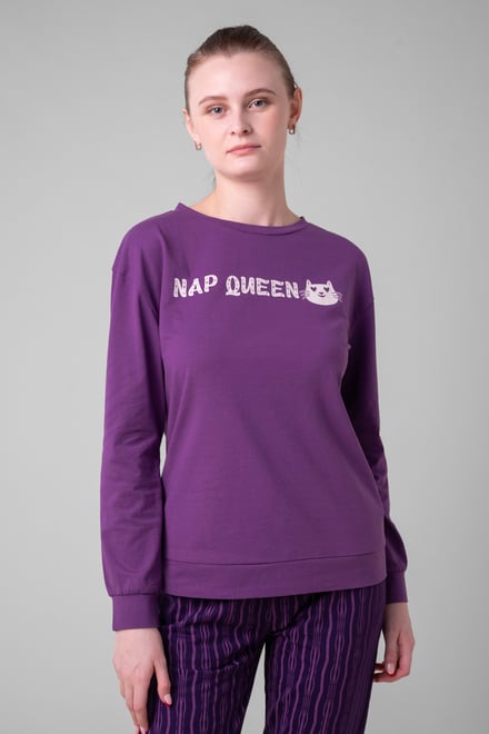 Womens Nap Queen Printed Nightwear Set