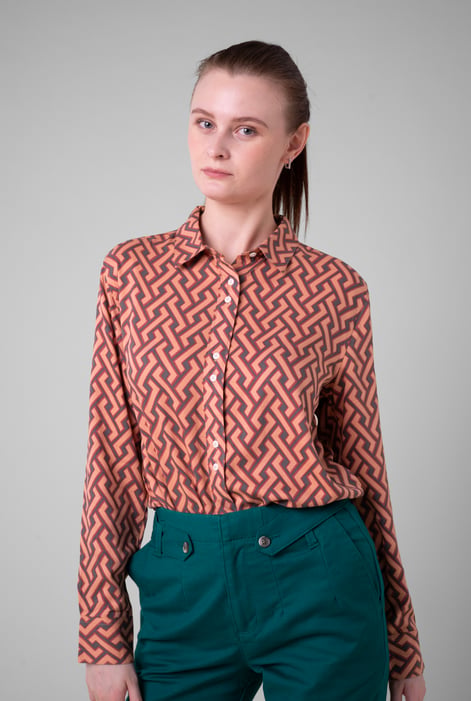 Womens Black Viscose Formal Shirt