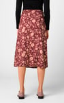 Womens Floral Print Midi Skirt