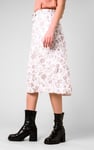 Womens Floral Print Midi Skirt