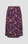 Womens Floral Print Midi Skirt