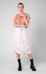Womens Floral Print Midi Skirt
