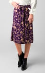 Womens Floral Print Midi Skirt
