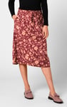 Womens Floral Print Midi Skirt