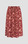 Womens Floral Print Midi Skirt