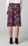 Womens Floral Print Midi Skirt