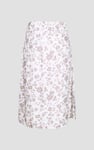 Womens Floral Print Midi Skirt